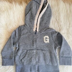 Baby GAP full Zip Hoodie 18-24 Months Gray unisex